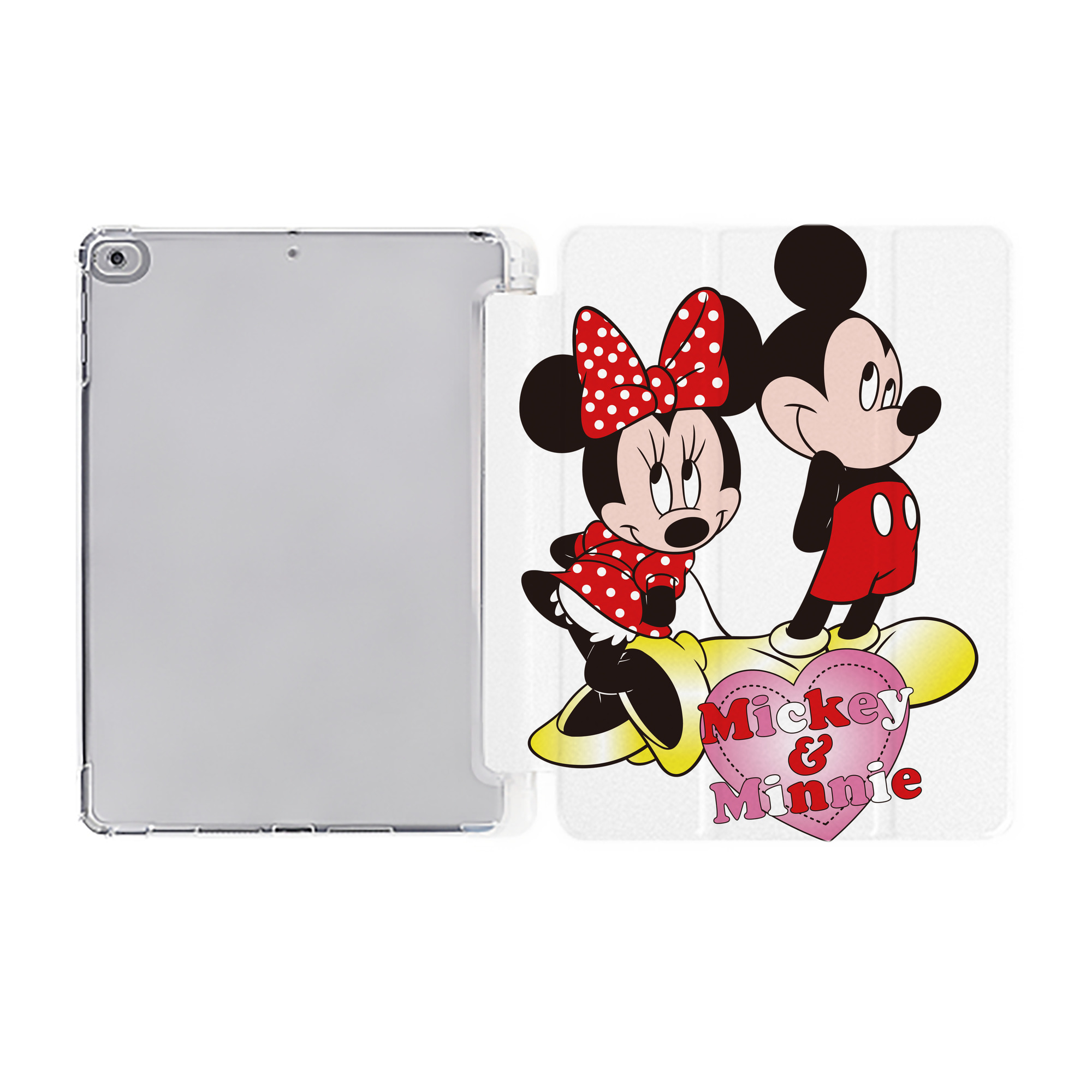 ミッキーマウス Mickey Mouse IPad ケース ペン収納付き 三つ折りスタンド PUレザー×シリコン 対応機種9.5/10.5/10.9インチ